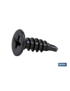 Pack mit 500 flachen selbstbohrenden Schrauben 4,2 x 23 mm schwarz
