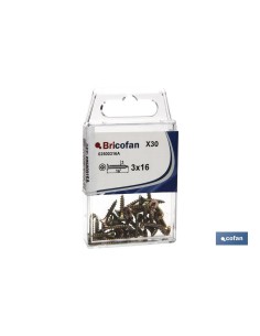 Pacote de 12 parafusos chata pozidrive para aglomerado 3x16 mm 2