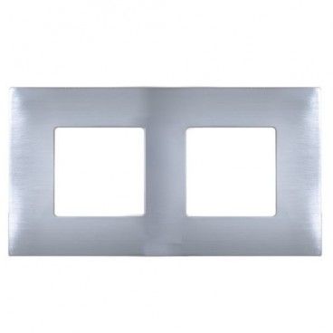 Funda intercambiable INOX 2 elementos Simon 27 PLAY 2700627-042