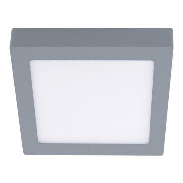 Plafon LED-6W 4000K Know grey square CRISTALREDORD 02-600-06-181