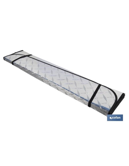 Parasol aluminisé effet laser avec ventouses 70 x 150 cm