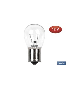 Pack 10 unidades lámpara P21W BA15s 12V con cristal transparente