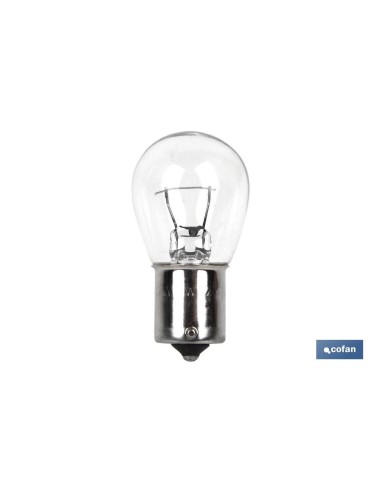Pack 10 unidades lámpara P21W BA15s 12V con cristal transparente