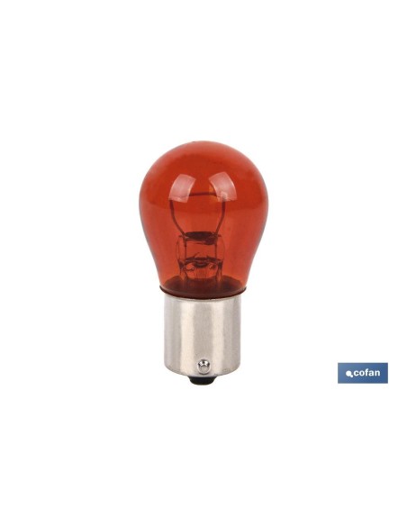 Pack 10 lámparas P21W 12V BA15s ámbar para vehículos