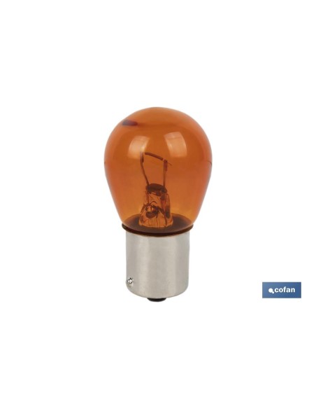 Pack 10 unidades lámpara PY21W ámbar BAU15s 12V para vehículos