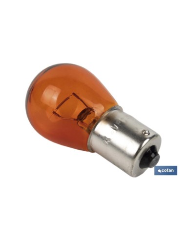 Pack 10 unidades lámpara PY21W ámbar BAU15s 12V para vehículos