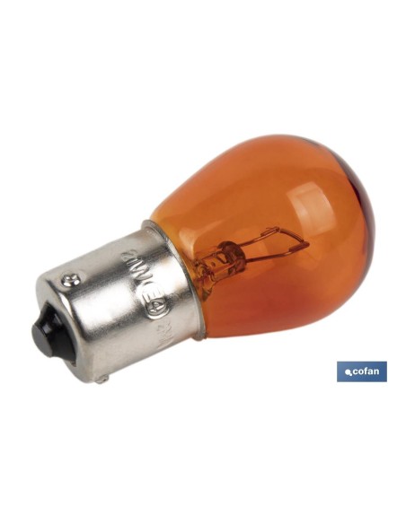 Pack 10 unidades lámpara PY21W ámbar BAU15s 12V para vehículos