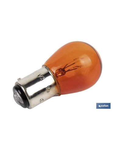 Lâmpada Cofán 2 Pólos Âmbar Descentrada P21/5W 12V