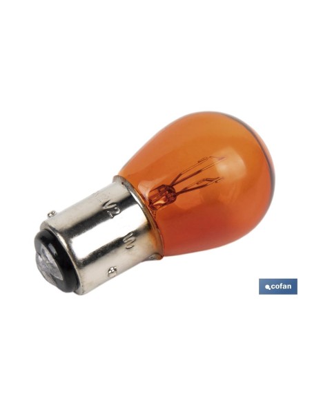 Cofán 2-Pole Amber Off-Center P21/5W 12V Lamp