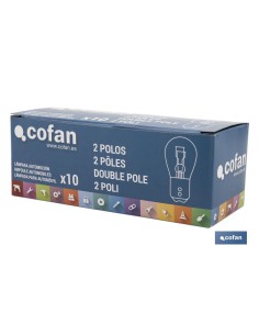 Pack 10 lámparas P21/5W rojas BAW15d 12V para vehículos 2