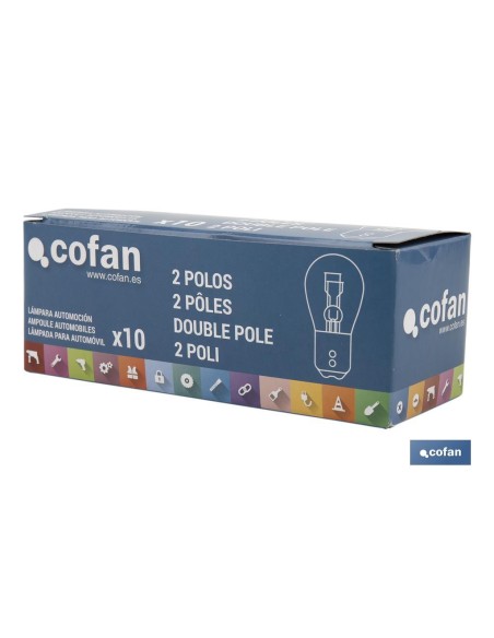 Cofán 2 Pole White Decentered Lamp P21/5W 12V