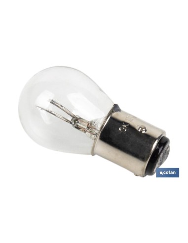 Cofán 2-polige weiße dezentrierte Lampe P21/5W 12V