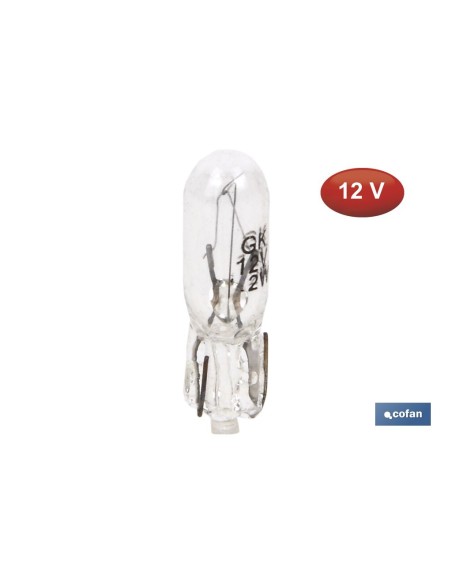 Pack of 10 W1.2-T5 12V Socketless Lamps