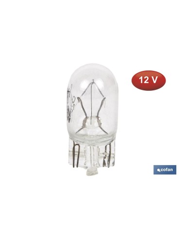 Pack 10 unidades lámpara W5W 12V sin casquillo