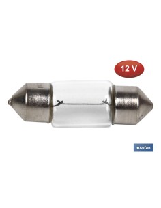 Pack mit 10 C10W 12V Deckenlampen mit transparentem Glas