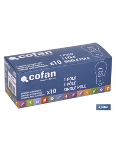 Pack of 10 COFAN 1 Pole P21W 24V Bulbs 2