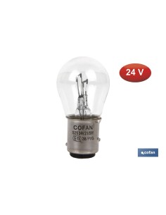 Pack de 10 lampes P21/5W BA15d 24V pour véhicules