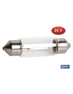 C10W 24V Plafonierlampe mit klarem Glas - 10 Einheiten