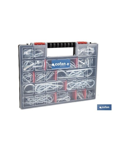 Valigetta assortita di fermagli R e anello 120 pcs