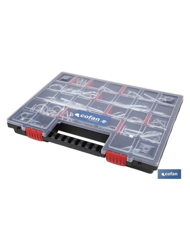 Valigetta assortita di fermagli R e anello 120 pcs