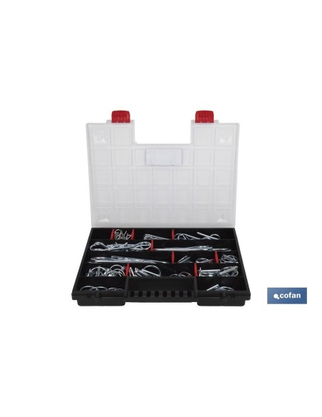 Malette assortie de connecteurs R et anneau 120 pcs