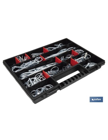 Valigetta assortita di fermagli R e anello 120 pcs