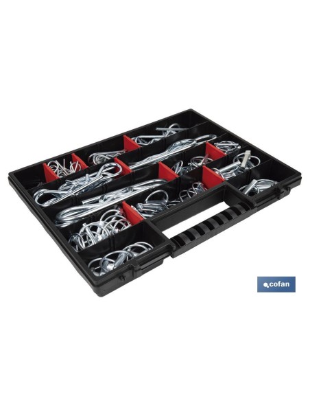 Malette assortie de connecteurs R et anneau 120 pcs