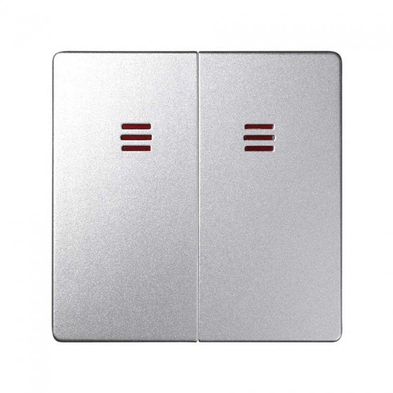 Chave dupla para mecanismos com alumínio frio luminoso SIMON 82 DETAIL 82025-93