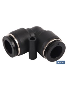 Confezione da 10 raccordi rapidi a gomito in plastica T-10 per aria compressa