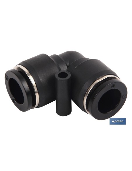 Pack de 5 raccords rapides coudés en plastique T-14 pour air comprimé