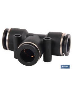 Pacote com 10 Conectores Rápidos Plástico T para Tubos de 4 a 16 mm