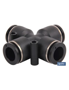 Pack 5 empalmes rápidos cruz M-4 para tubería de aire