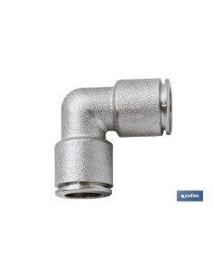 Pack of 5 metal elbow quick connectors T-8 for compressed air
