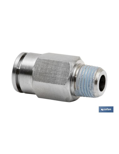 Pack of 5 Straight Connection Tube 8mm Male 1/4