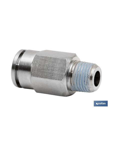 Pack of 5 Straight Connection Tube 8mm Male 1/4