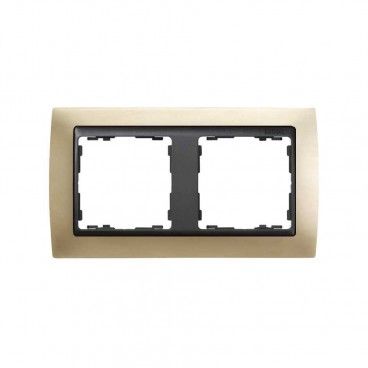 Frame 2 socket matt graphite elements cava SIMON 82824-34