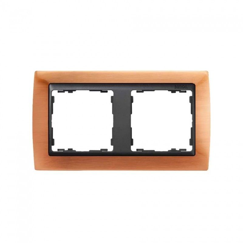 Moldura 2 elementos antigo soquete de cobre grafite SIMON 82 82824-36