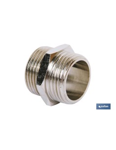 Pack of 2 cylindrical reduction couplings R-1/2 R-1