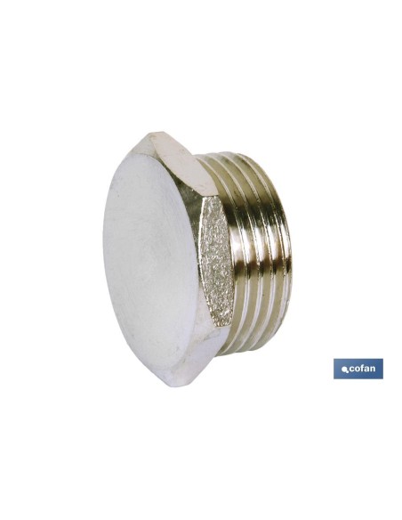 Pacote com 5 unidades de tampão hexagonal rosca macho R-1/4