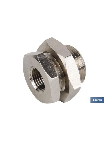 Nickel-plated brass passthroughs M-5 M-10x1 for electrical installations