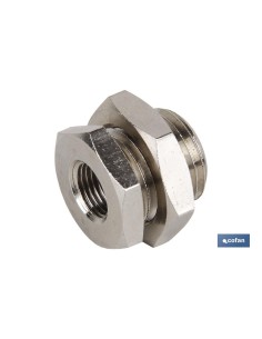 Passatubi in ottone nichelato R-1/4 M-20X1,5