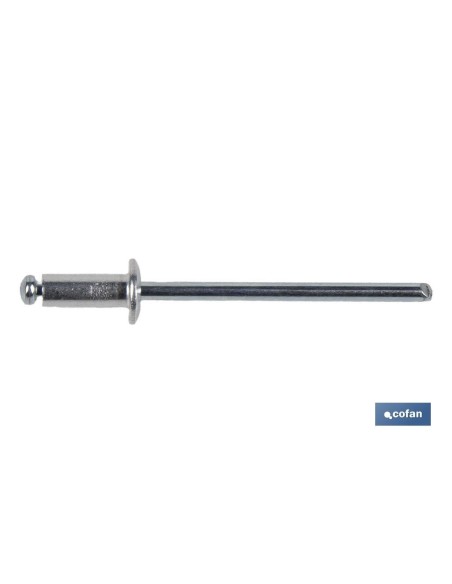 Pacchetto di 1000 rivetti in alluminio normale 2.4 x 6 mm