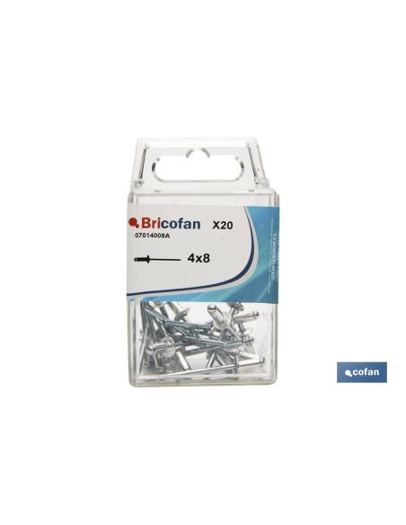 Pack mit 10 Standard-Flachkopfnieten 4x8