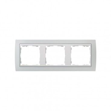 Blanc cadre piédestal 3 éléments gris SIMON 82631-33