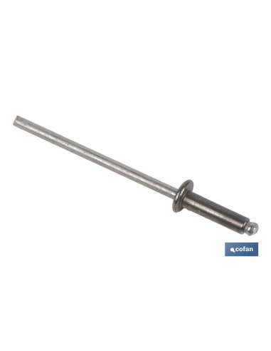 Pack 250 remaches de acero inoxidable A-2 6 x 12 mm