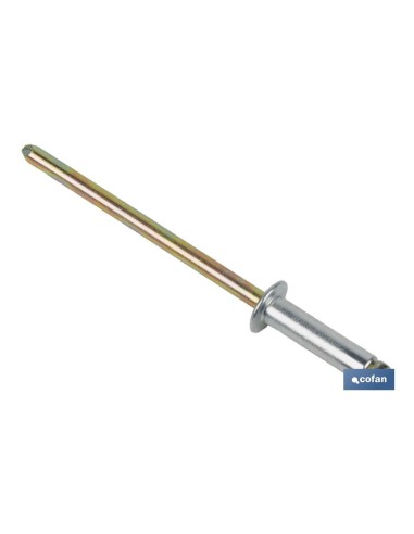 Pack mit 500 Stahlnieten 4 x 25 mm zur Materialverbindung