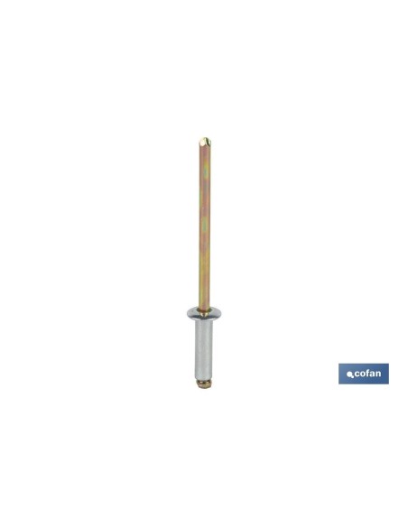 Pack de 500 rivets en acier 4.8 x 14 mm pour l'union de matériaux