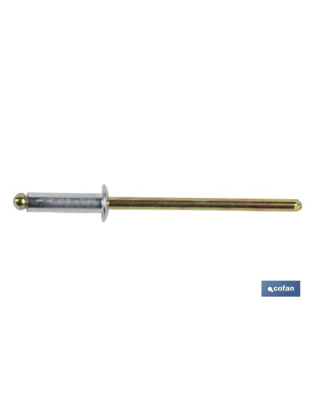 Pack de 500 rivets en acier 4.8 x 14 mm pour l'union de matériaux