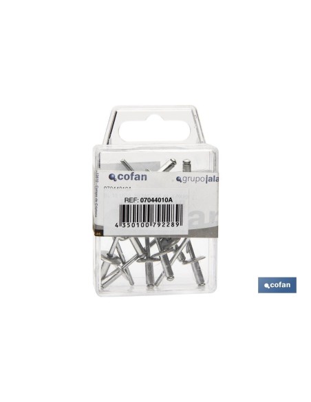 Pack mit 10 Aluminium-Riegel Breite Kopf 4x16 mm