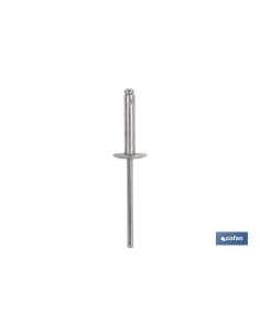 Pack 250 remaches de aluminio ala ancha D-14 4,8 x 8 mm